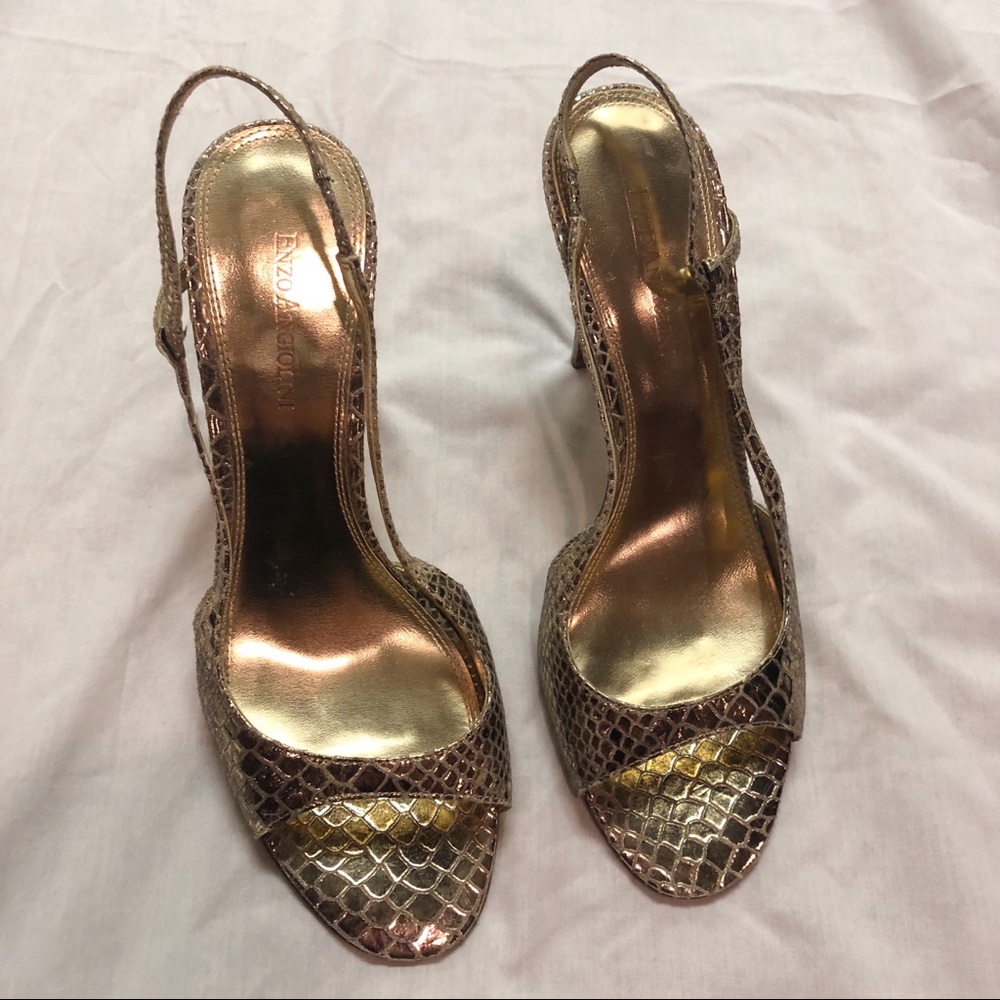 Enzo Angiolini Eazailine gold snake skin pump